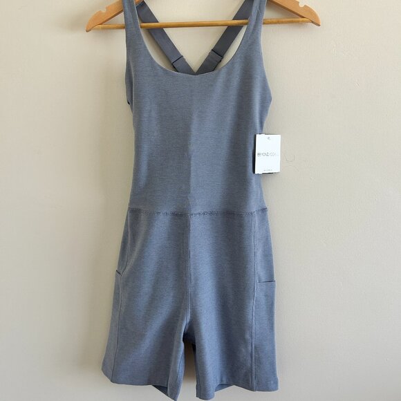 Beyond Yoga Pants - NWT! SIZE S / Pocket Biker Jumpsuit / Blue-Grey